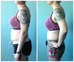 Another angle of before and after 21 Day Fix